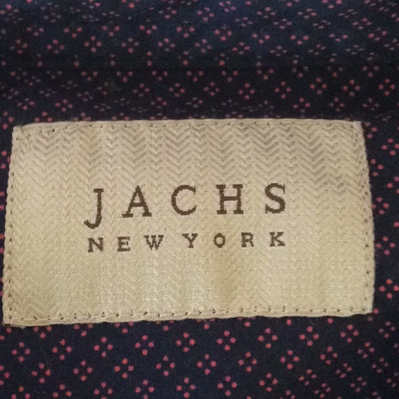 Men’s Jachs Casual Button Down Short Blue & Red M - Picture 4 of 5